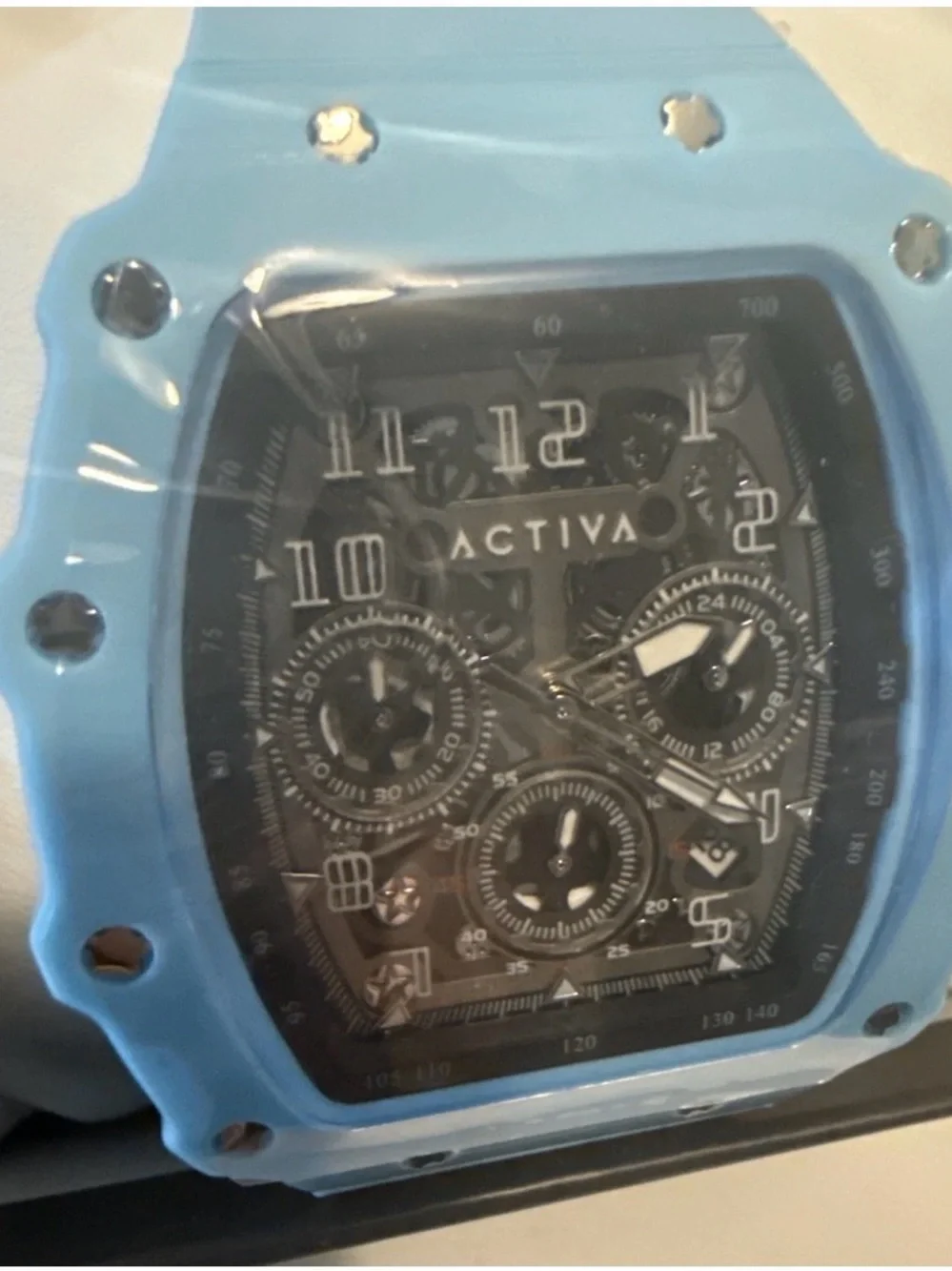 Invicta Ativa Light Blue or Purple Skeleton Dial Unisex Sport Watch-Authentic⌚️